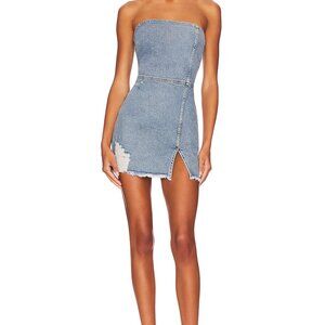 SER.O.YA Leighton Denim Strapless Mini Dress